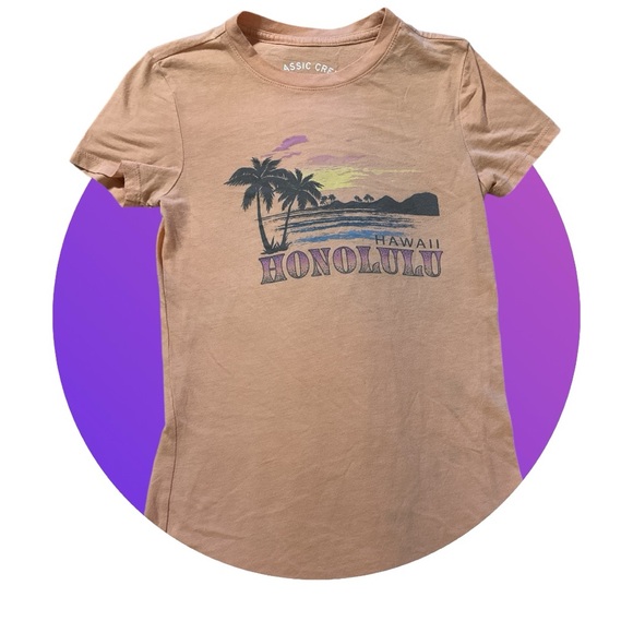 Aeropostale Short Sleeve Junior Tees - Yellow, Navy, Gray, Peach - Picture 2 of 5